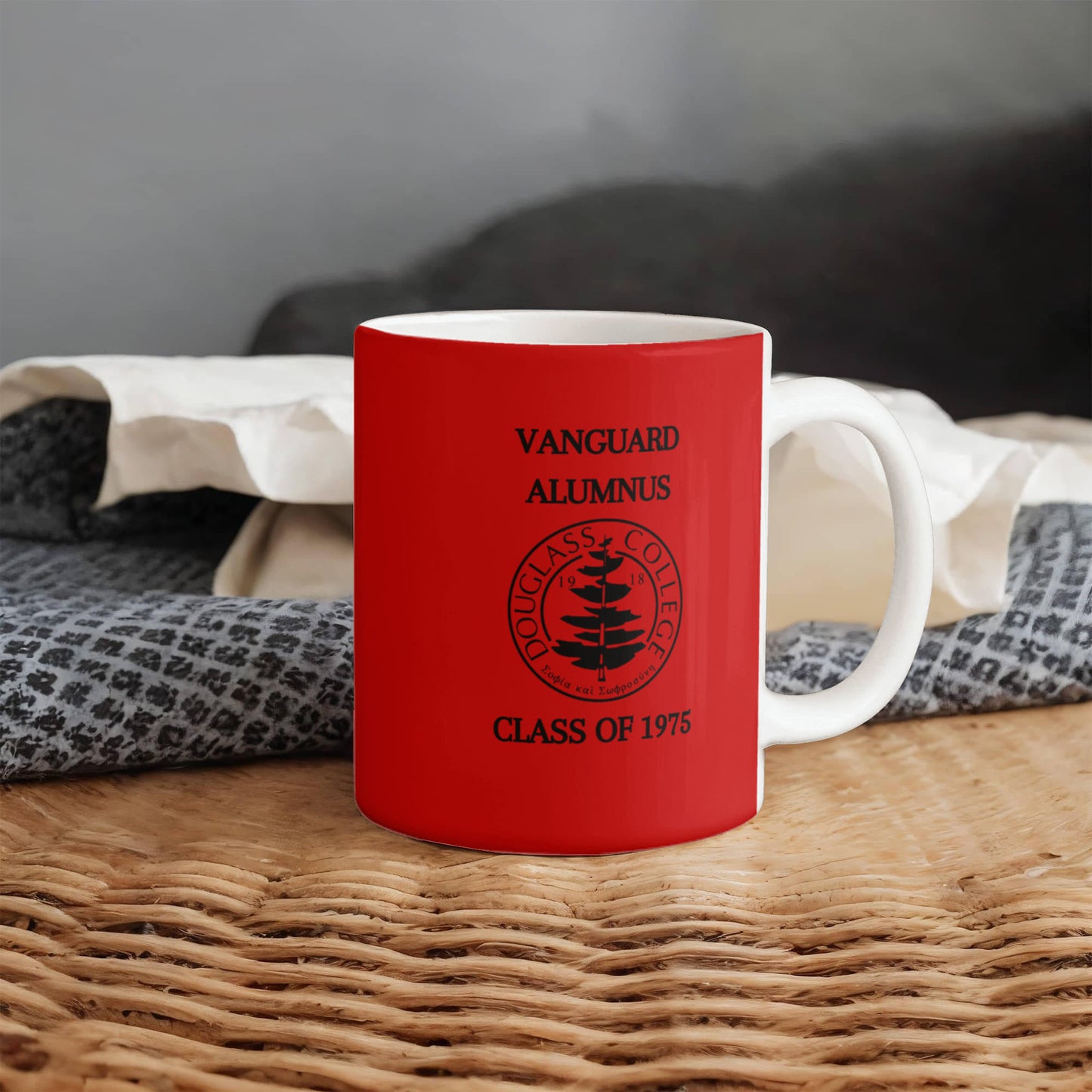 Douglass College Vanguard Alumnus Red Mug - Class of 1975