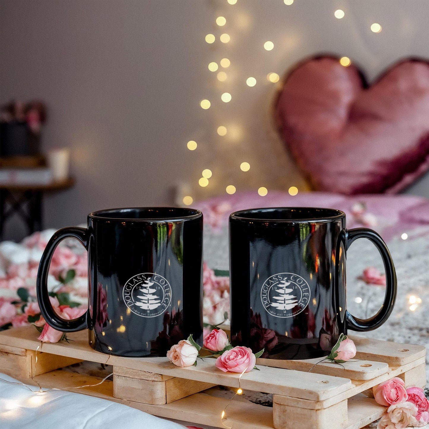 Douglass Collge Seal 11 oz Black Mug