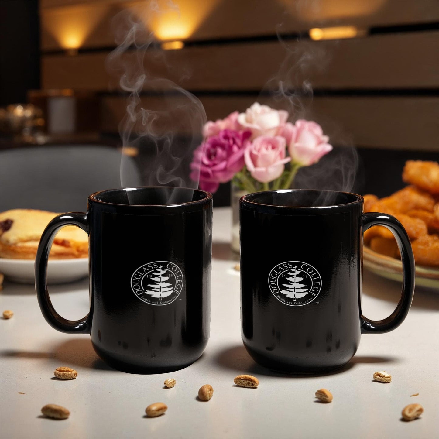 Douglass Collge Seal 11 oz Black Mug