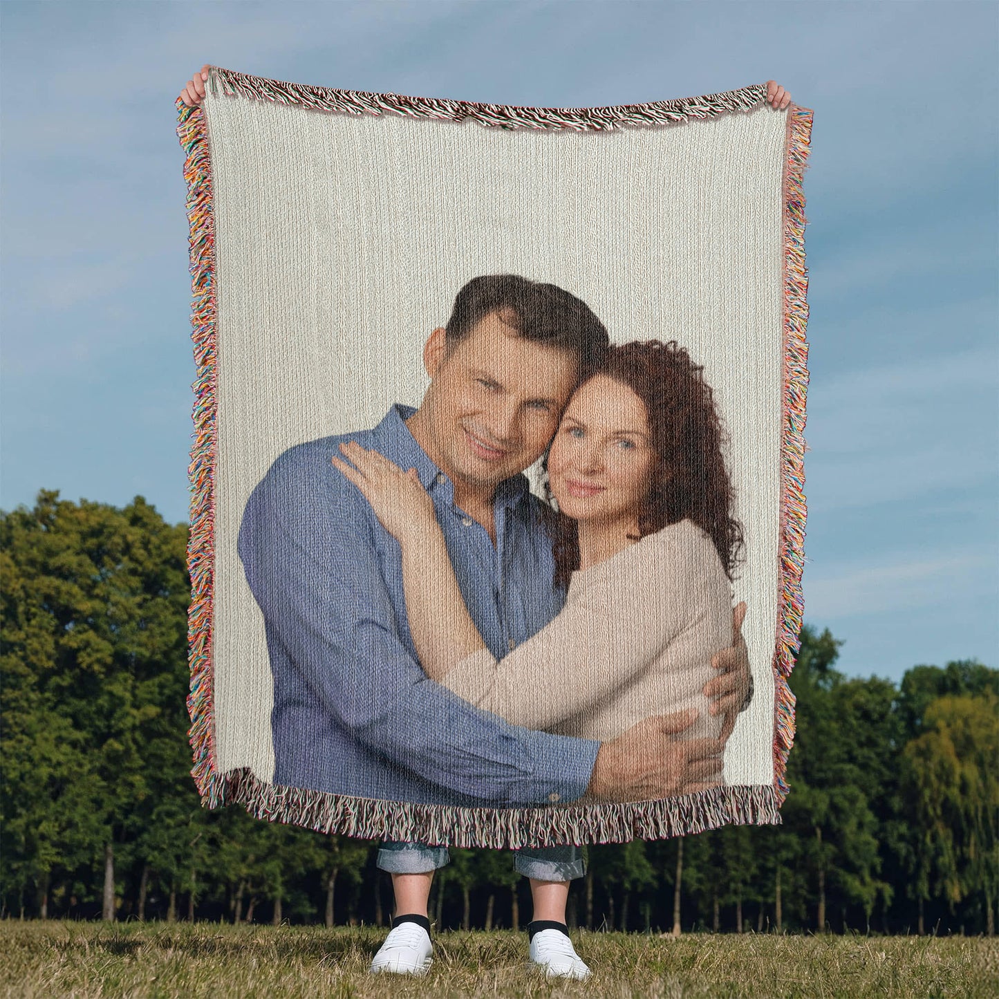 Your Photo Upload Heirloom Woven Blanket Throw (50X60)