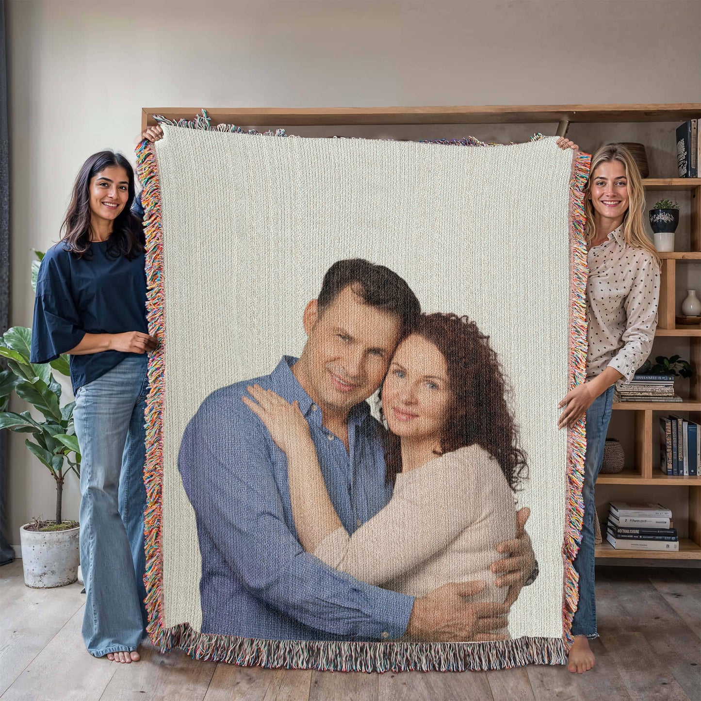 Your Photo Upload Heirloom Woven Blanket Throw (50X60)