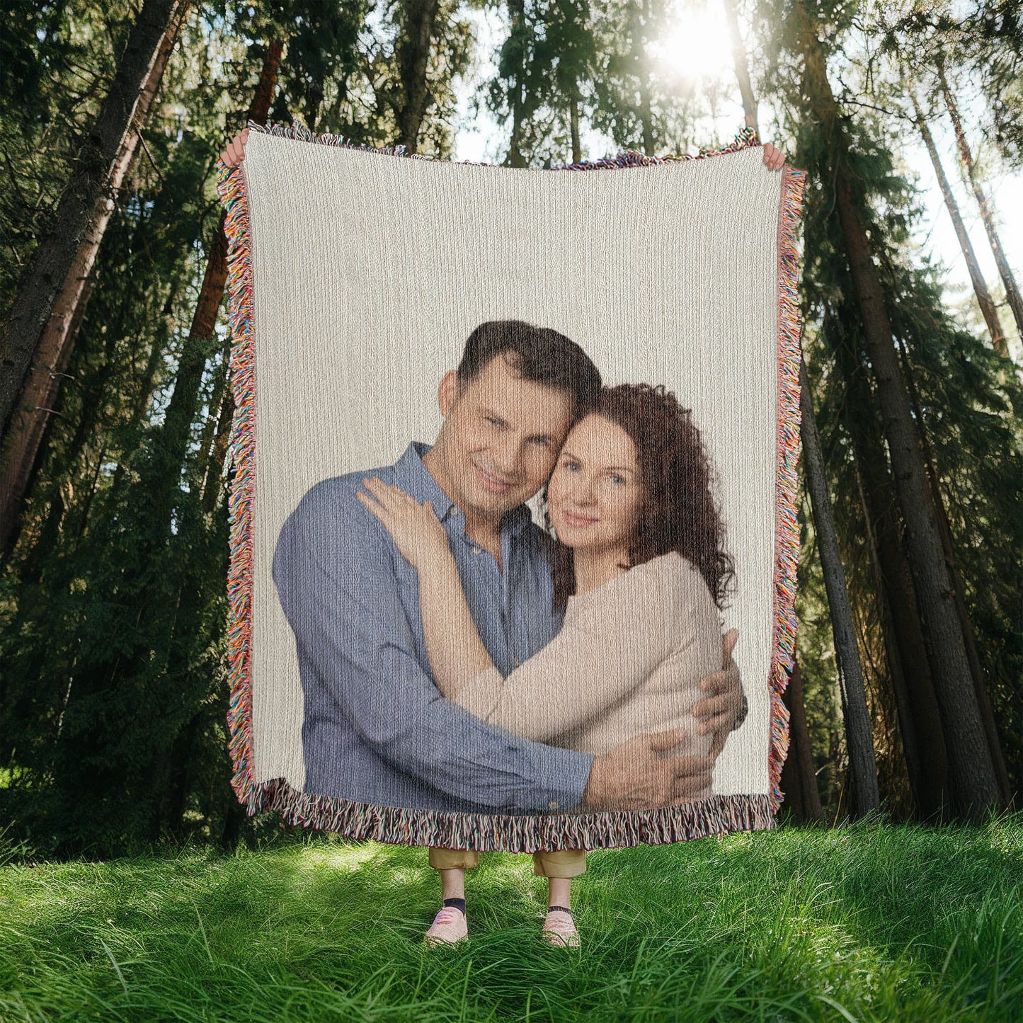 Your Photo Upload Heirloom Woven Blanket Throw (50X60)