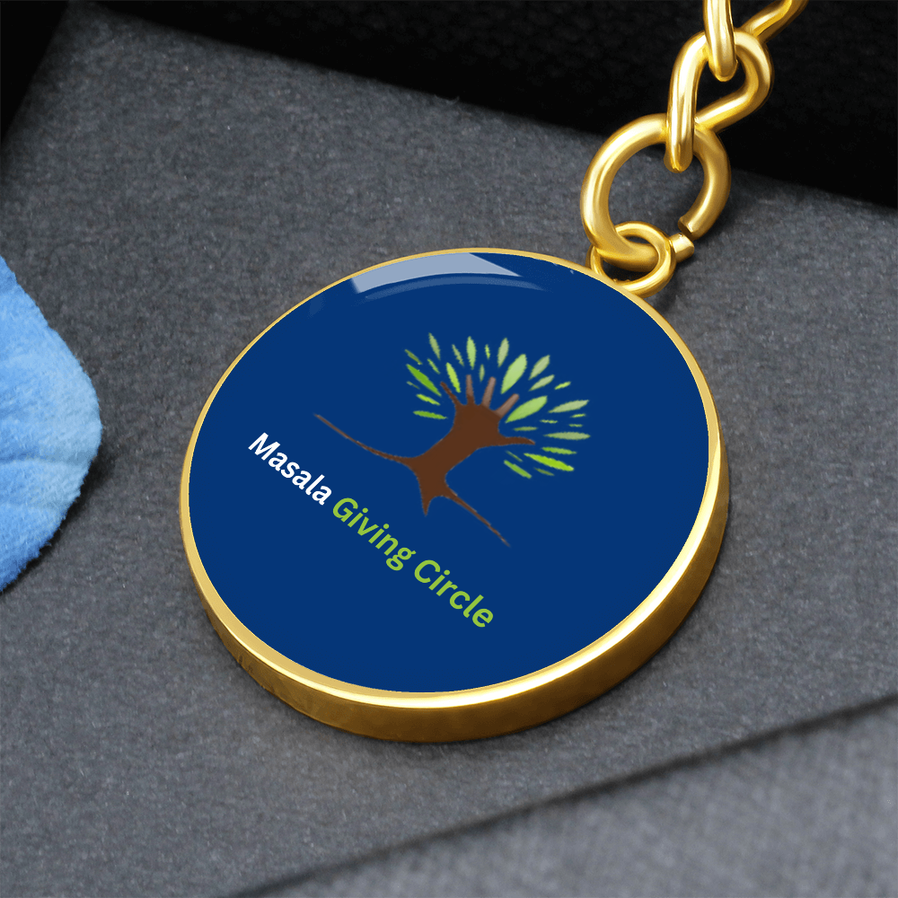 Masala Giving Circle Graphic Circle Keychain Sample