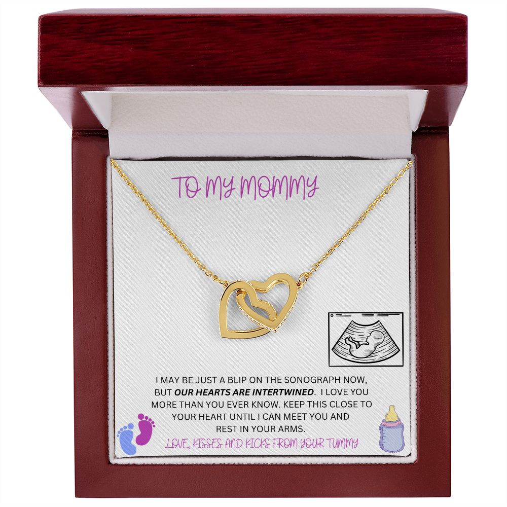 Interlocking Hearts Necklace for New Mom