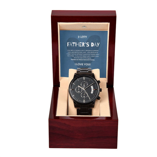 Black Chronograph Watch for Father's Day