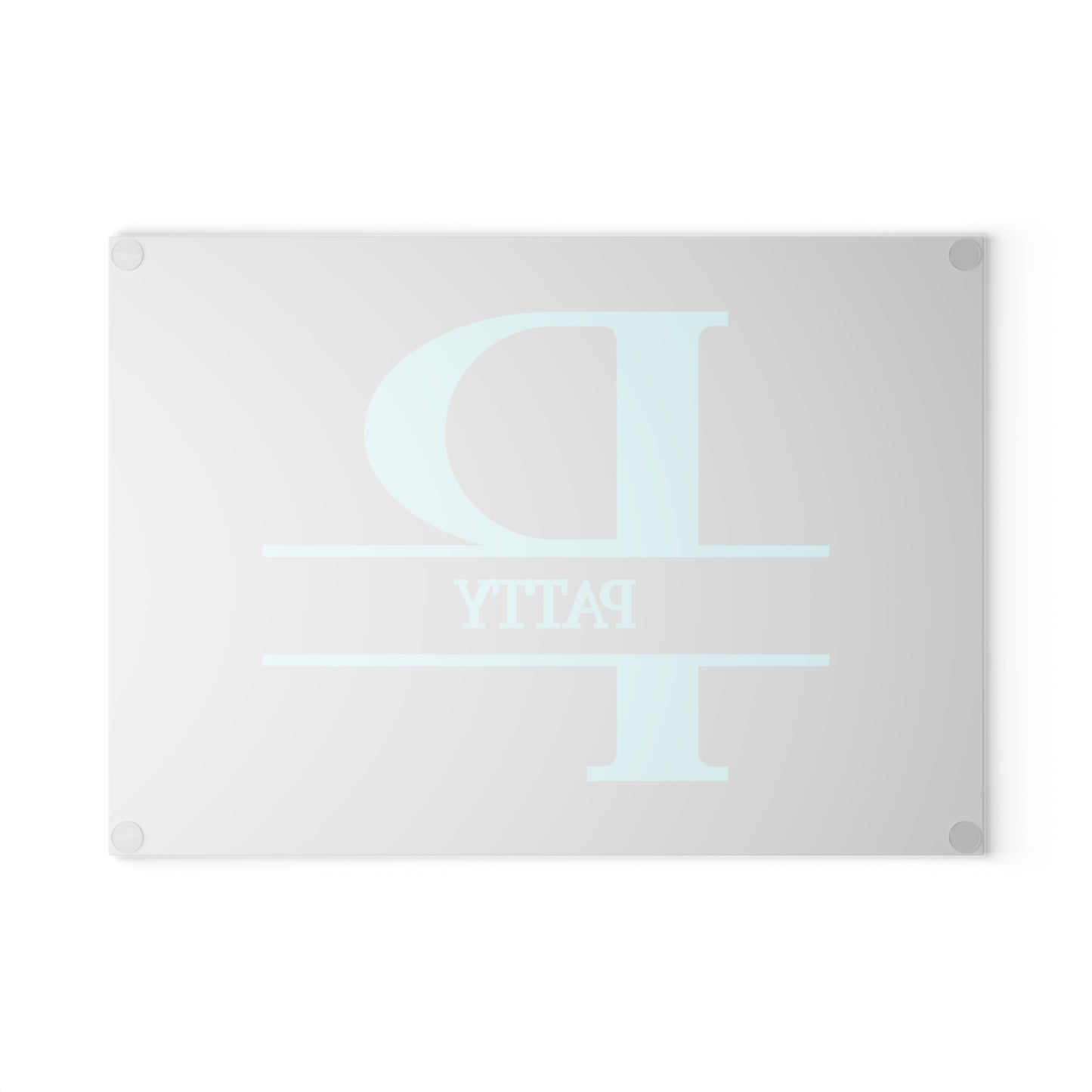 Patty - Monogram Glass Cutting Board – Personalized 'P'