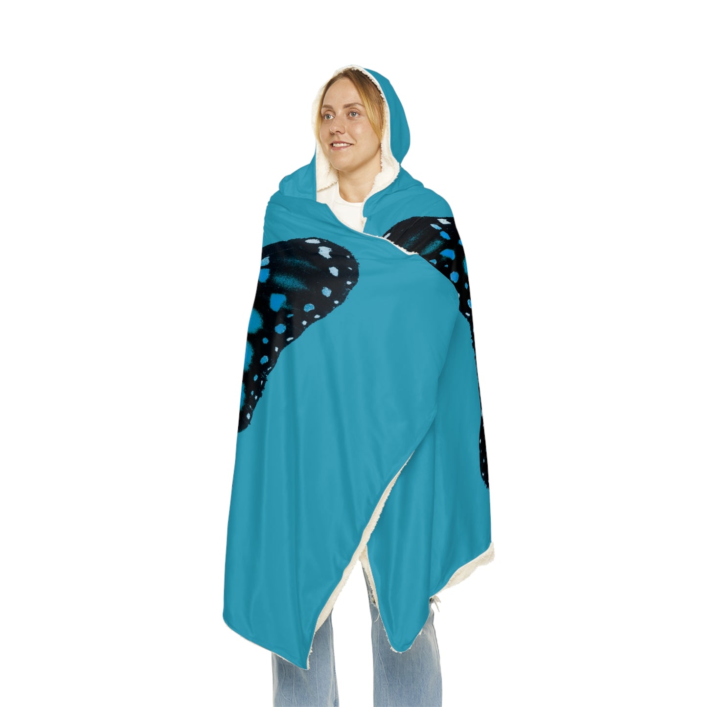 Blue Butterfly Hooded Robe, Halloween Costume, Women's, Teens Butterfly Costume, Not Scary, Not Horror Costume