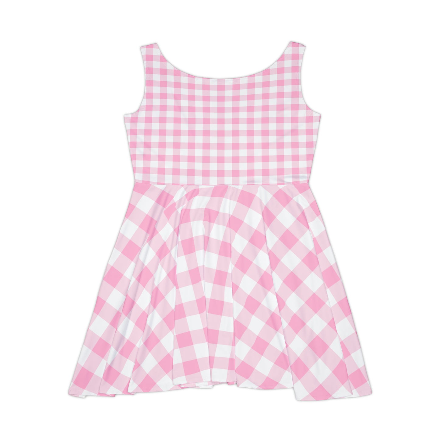 Barbie-Themed Pink Plaid Skater Dress