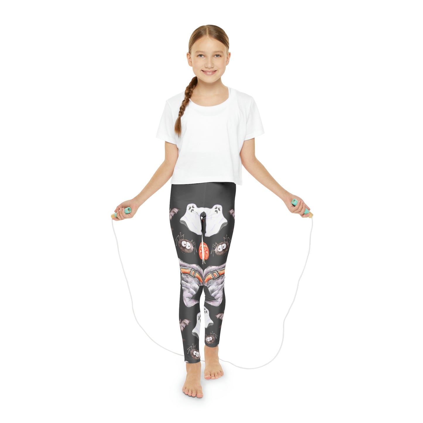 Girl's Pumpkin & ghosts Full-Length Leggings (AOP)