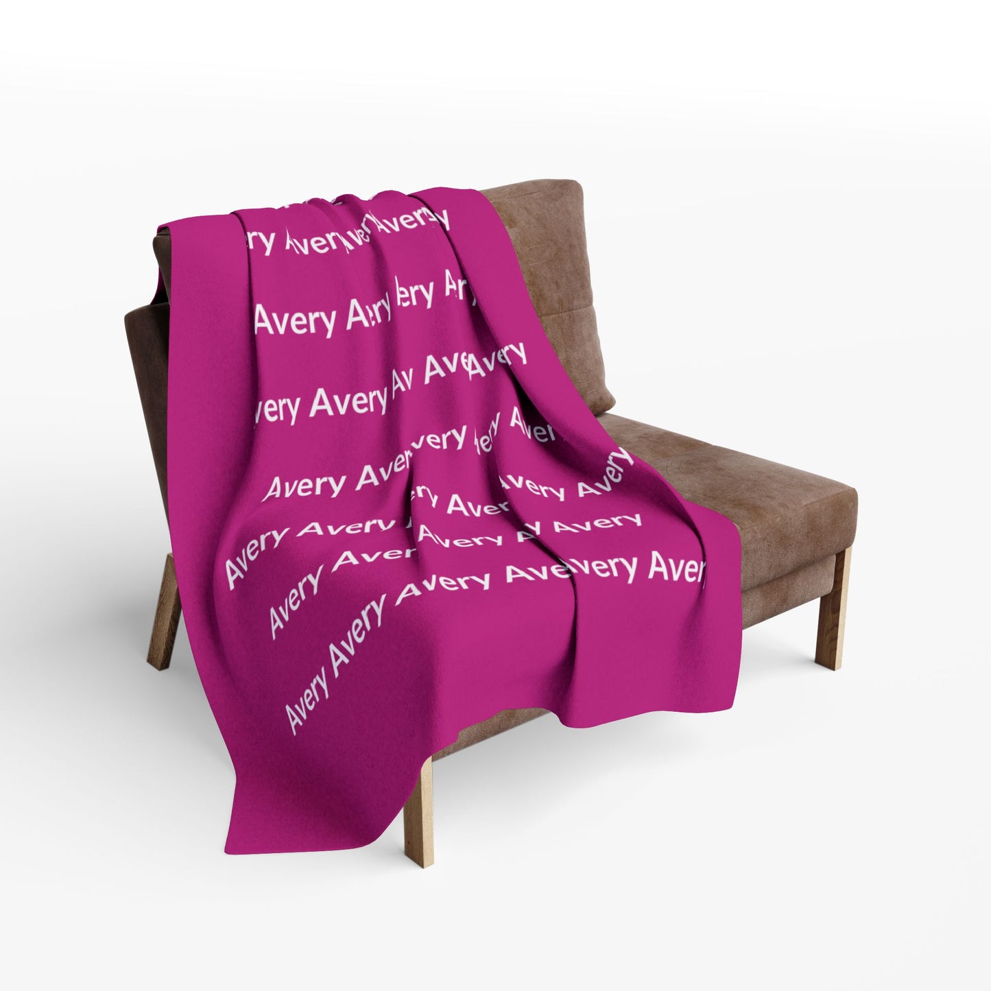 Custom Name Cozy Fleece Blanket For Kids - Hot Pink