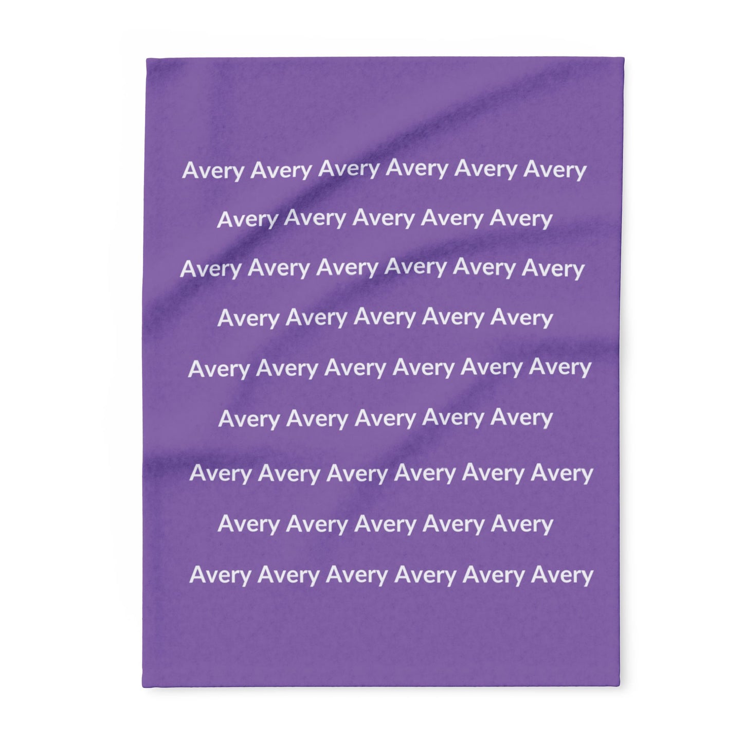 Custom Name Cozy Fleece Blanket For Kids - Purple