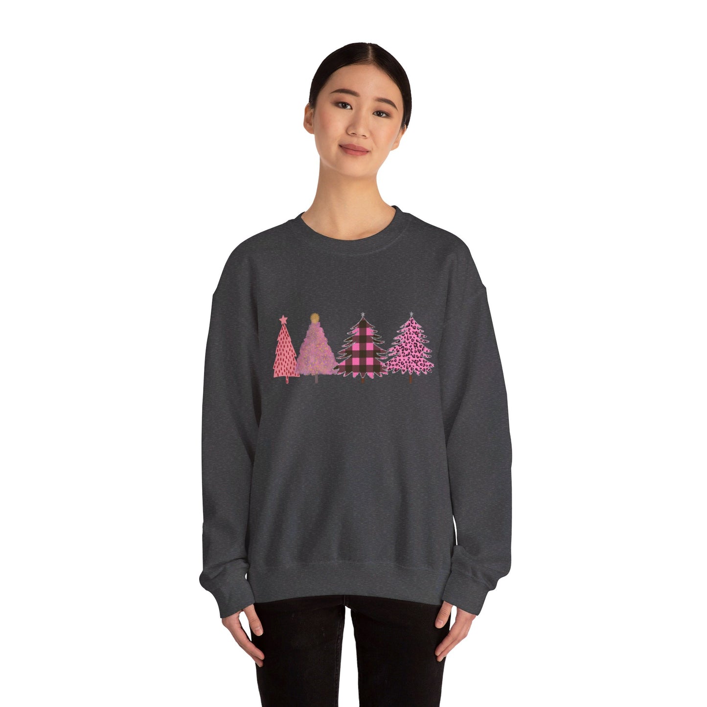 Pink Christmas Trees Sweatshirt