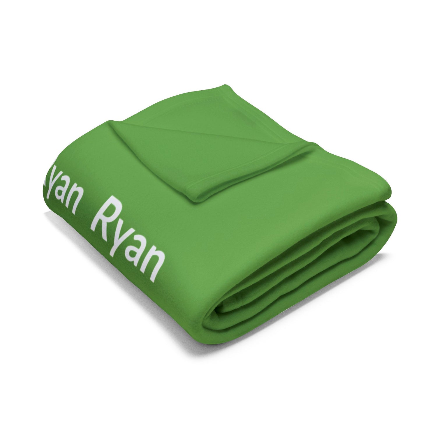 Custom Name Cozy Fleece Blanket For Kids - Green