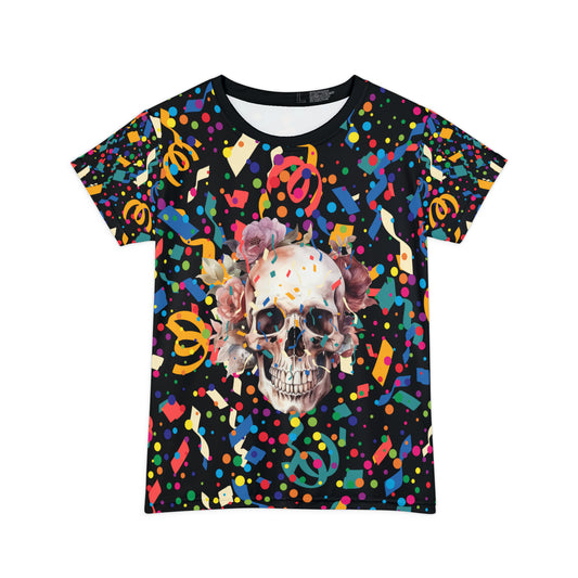 Romantic Skull Women's Short Sleeve Shirt