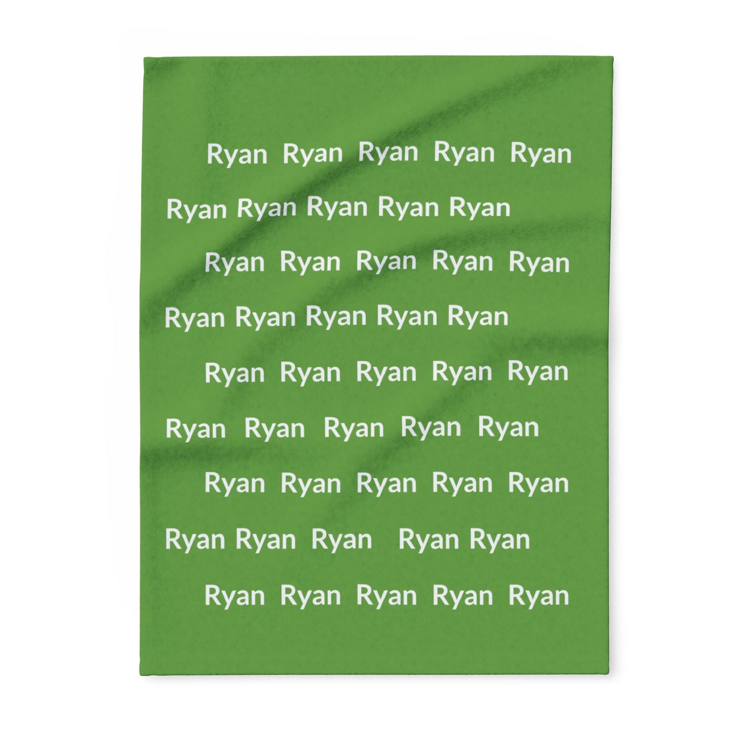 Custom Name Cozy Fleece Blanket For Kids - Green