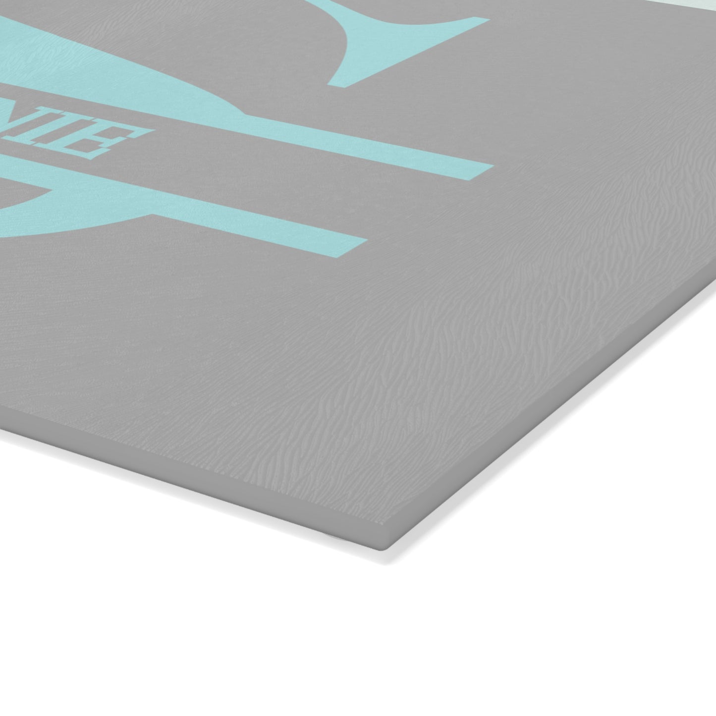 Stephanie - Personalized Monogram Glass Cutting Board – Aqua Initial "S"