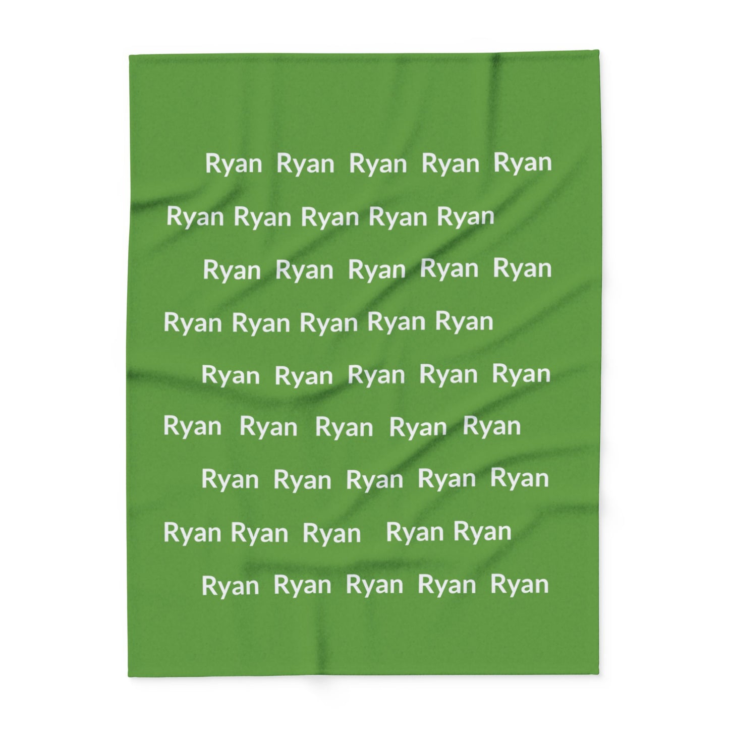 Custom Name Cozy Fleece Blanket For Kids - Green