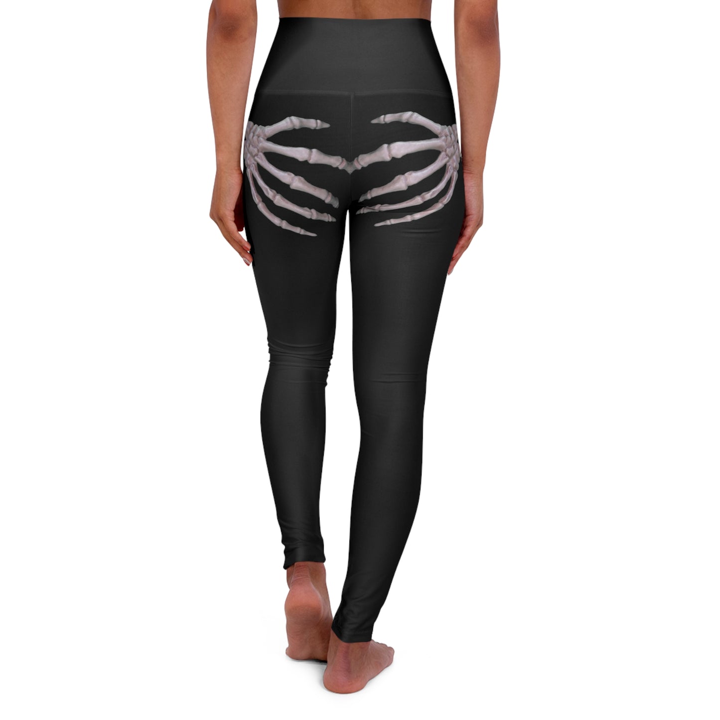 Skelton Hands High Waisted Yoga Leggings