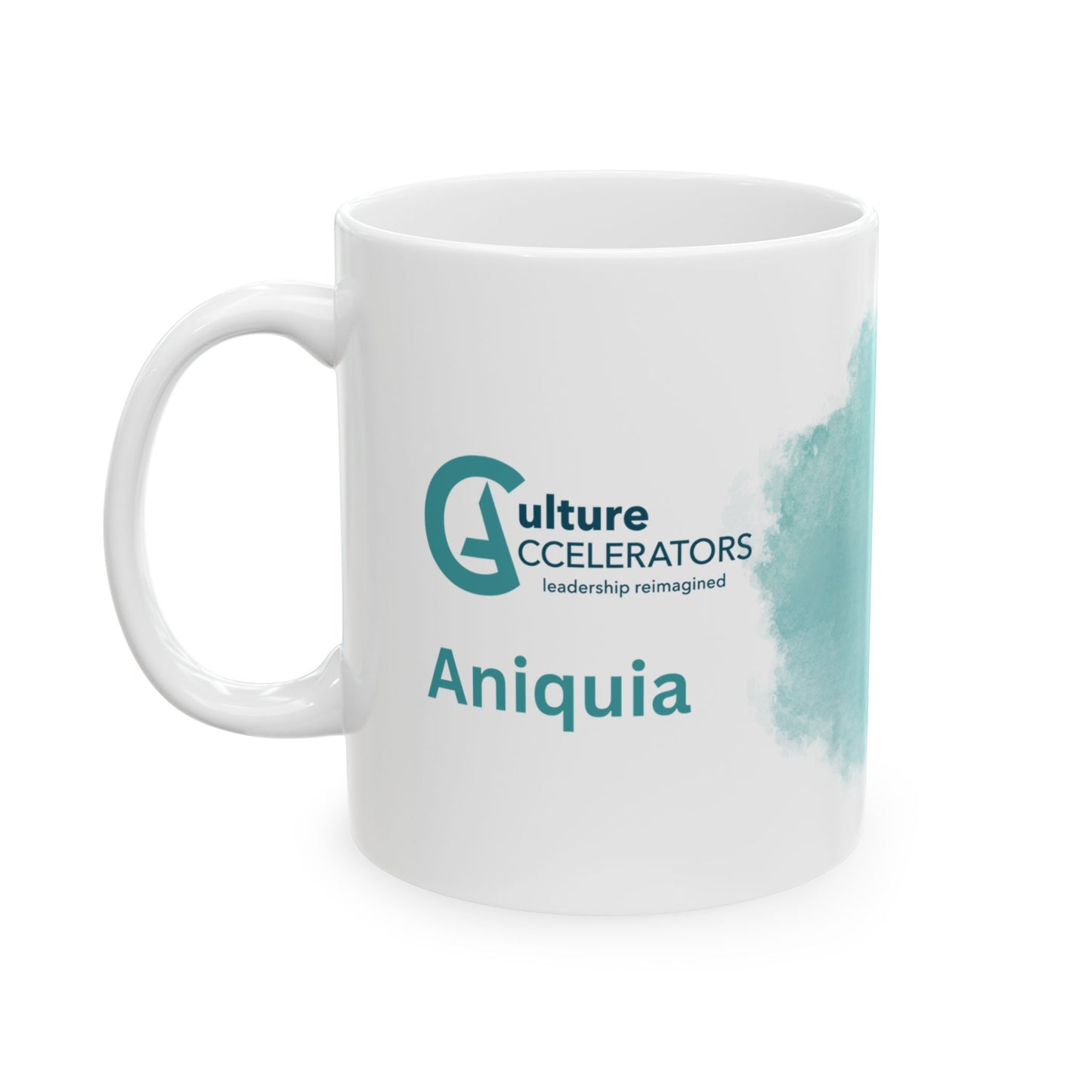 Culture Accelerator Aqua Puff Ceramic Mug, (11oz)