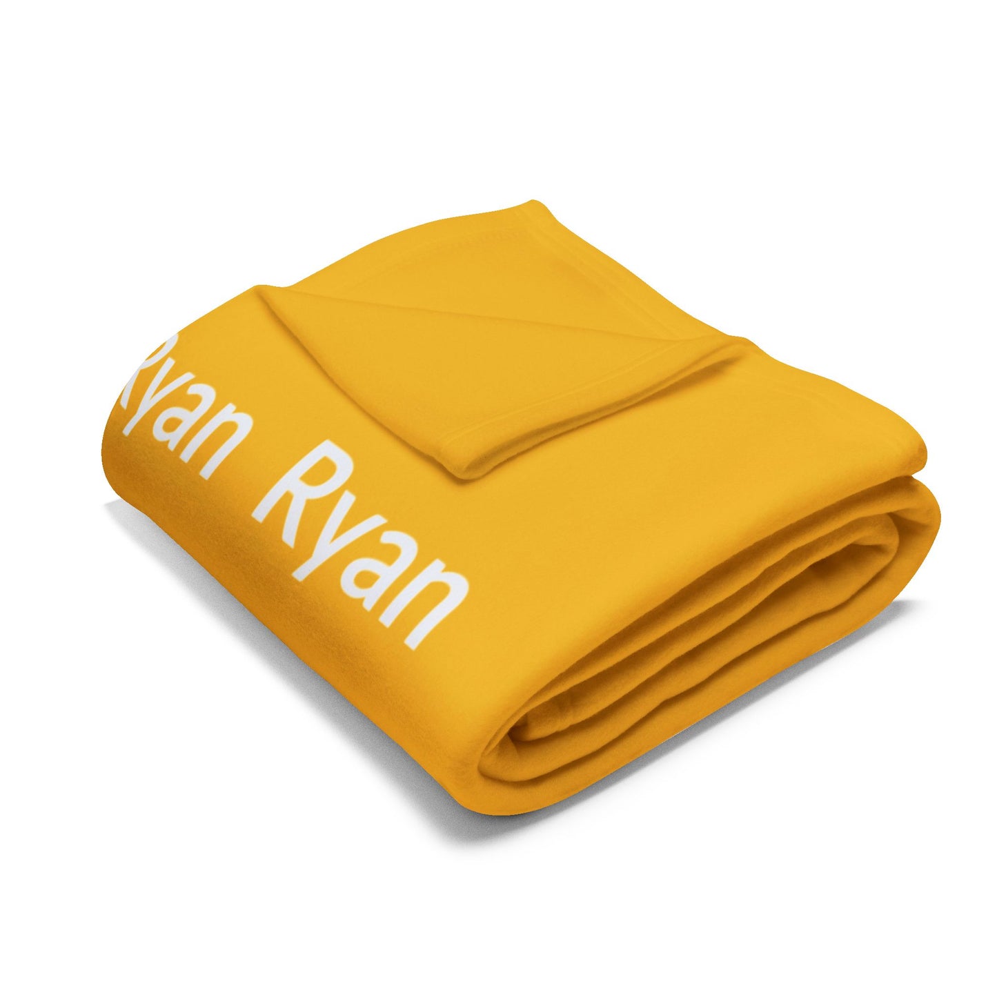 Custom Name Cozy Fleece Blanket For Kids - Yellow