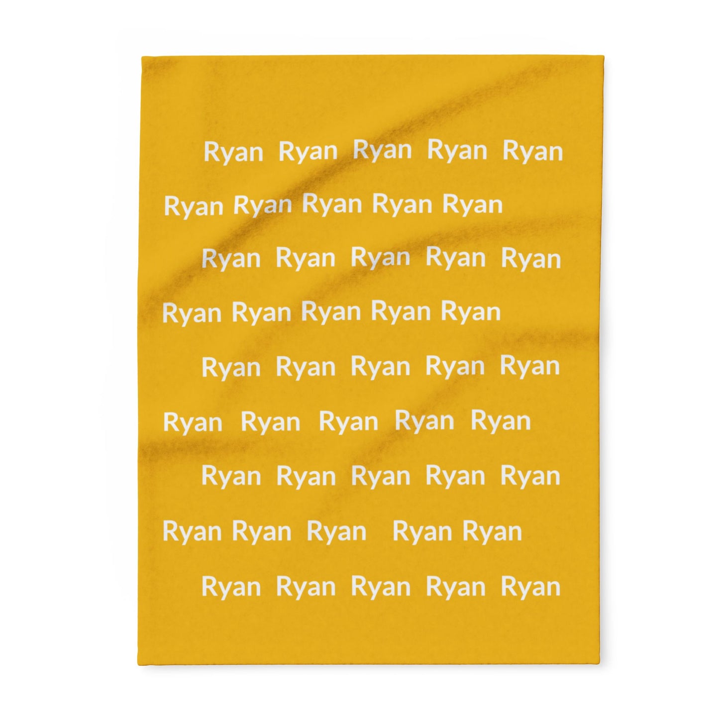 Custom Name Cozy Fleece Blanket For Kids - Yellow