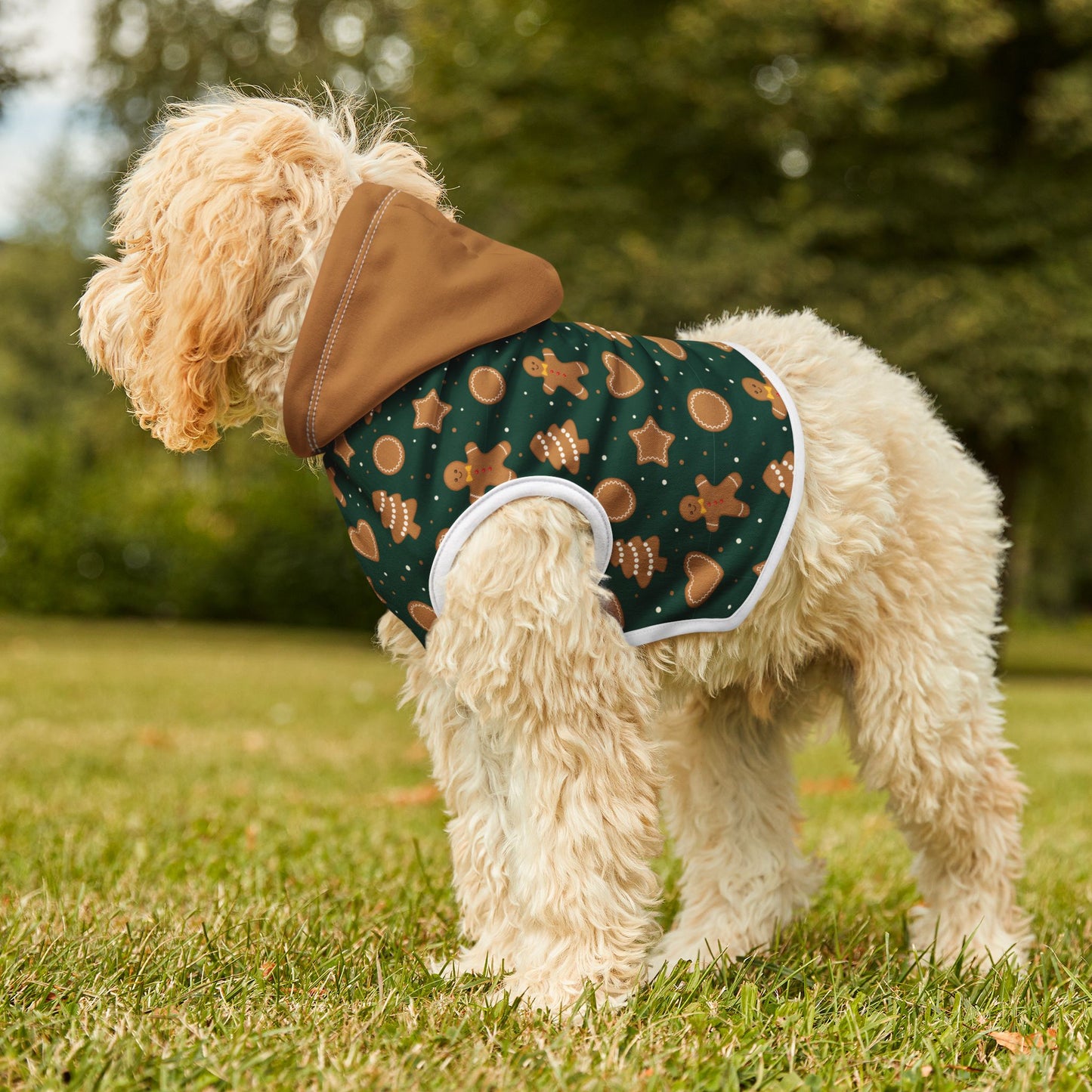 Women's Satin Gingerbread Man Pajamas with Matching Pet Hoodie