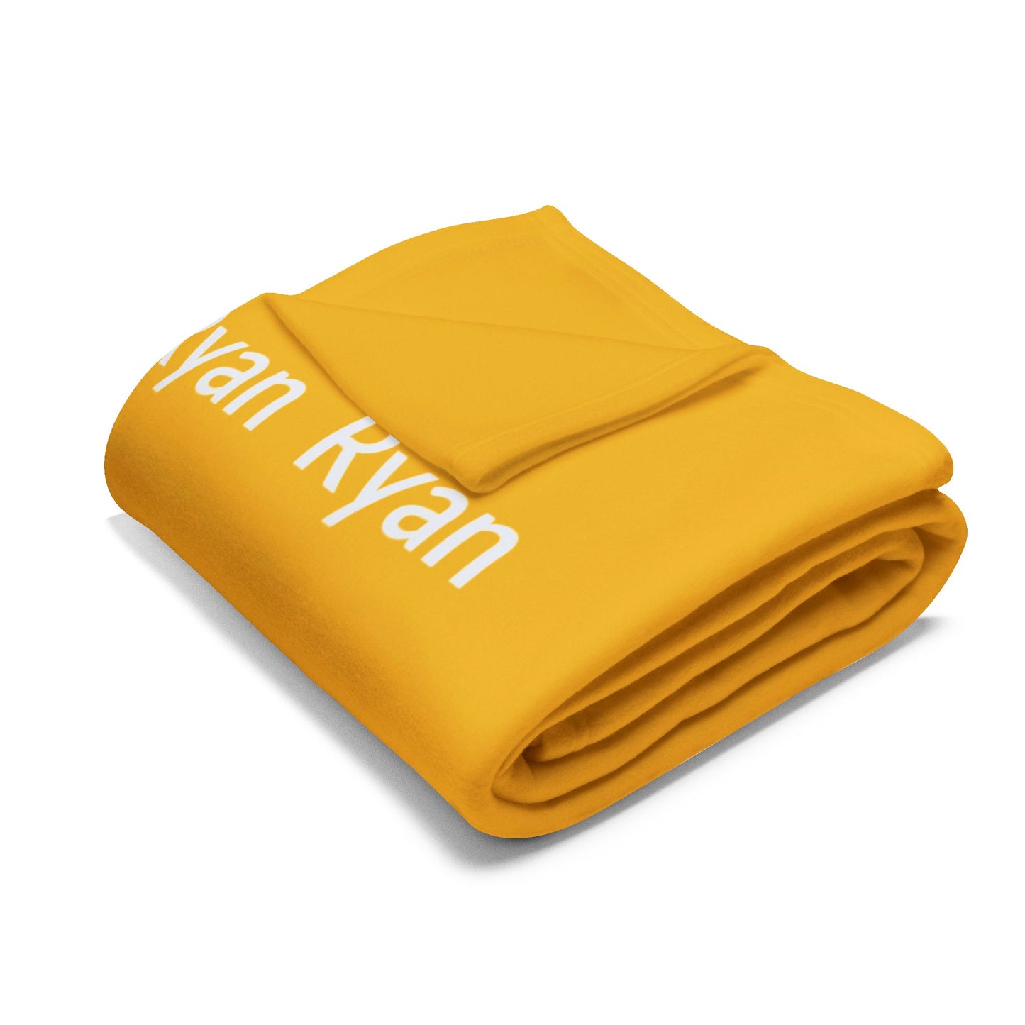 Custom Name Cozy Fleece Blanket For Kids - Yellow