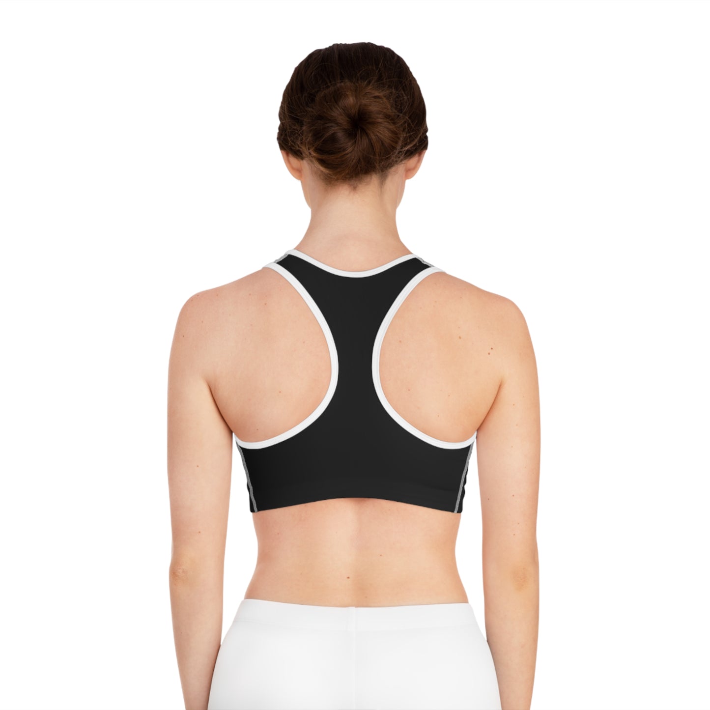 Skeleton Hands Black Sports Bra