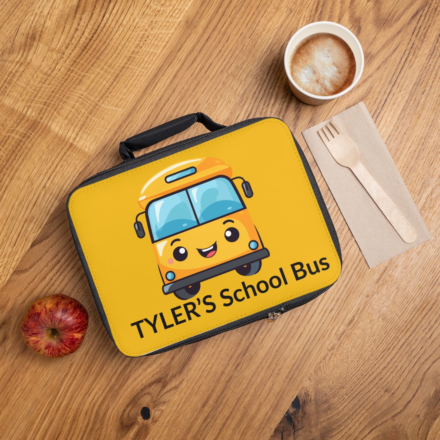 Custom School Bus Lunch Bag For Kids, Back-To-School Lunch Box, Custom Lunch Box, Personalized Lunch Box, Lunch Bag, Kids Gift