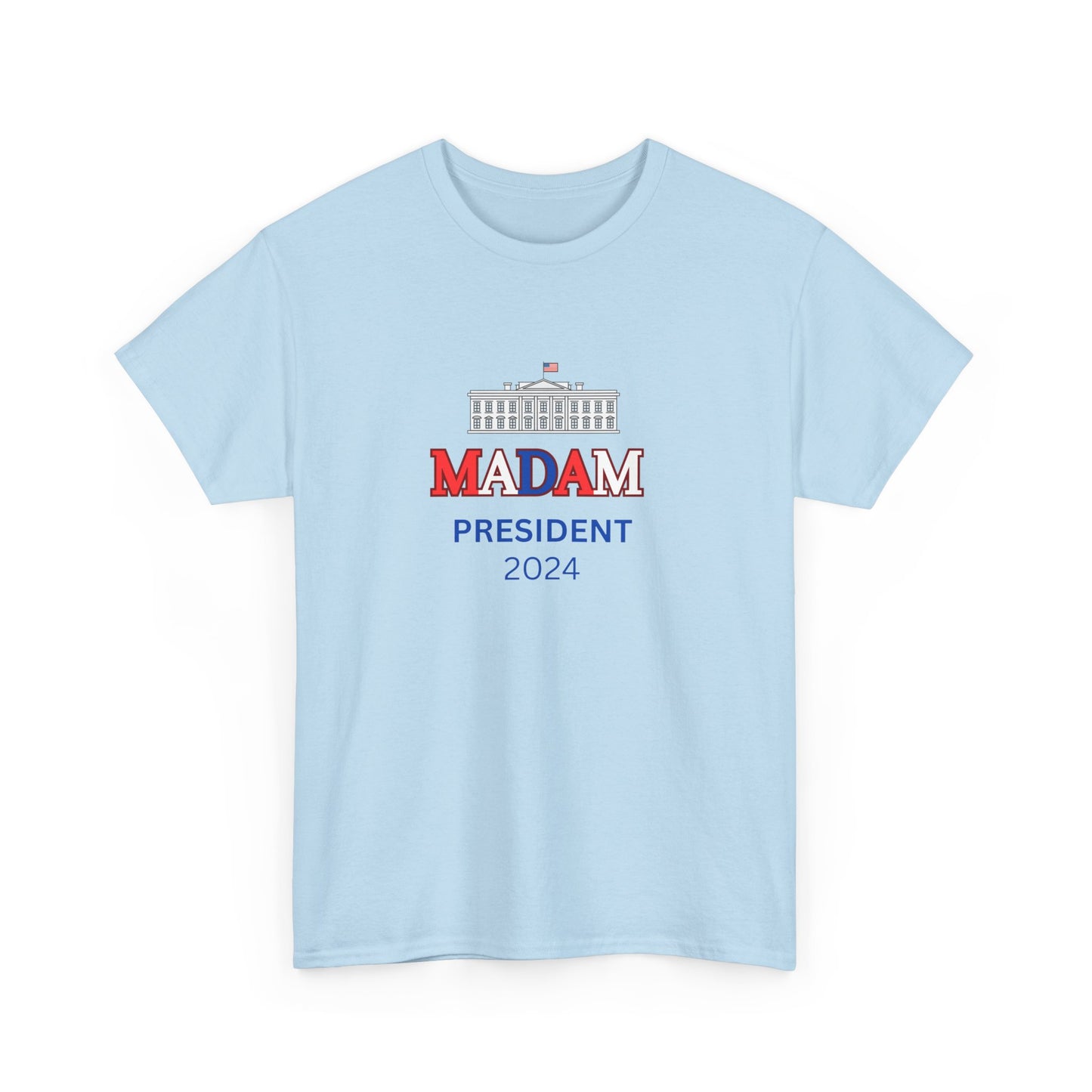 Madam President Red, White & Blue White House T-Shirt, Kamala Harris Democratic Party Election 2024 Shirt