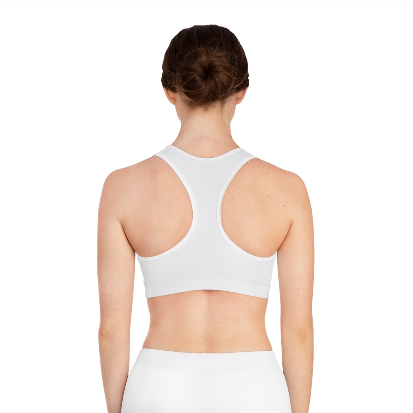 Skeleton Hands White Sports Bra