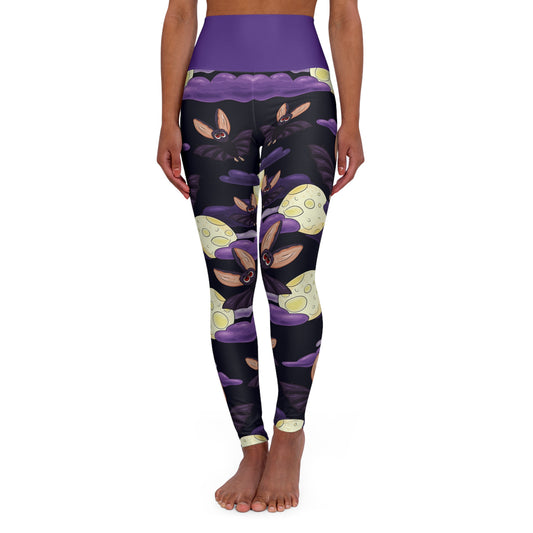 Bat Moon High Waisted Yoga Leggings