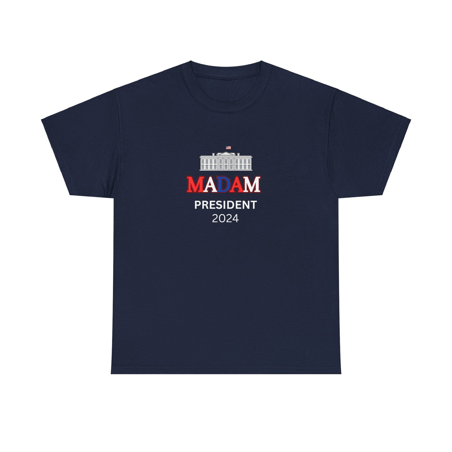 Madam President Red, White & Blue White House T-Shirt, Kamala Harris Democratic Party Election 2024 Shirt