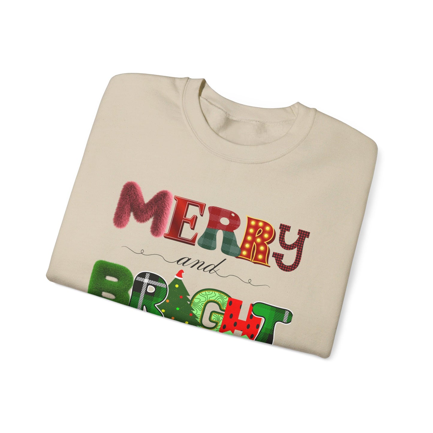 Merry and Bright Crewneck Christmas Sweatshirt