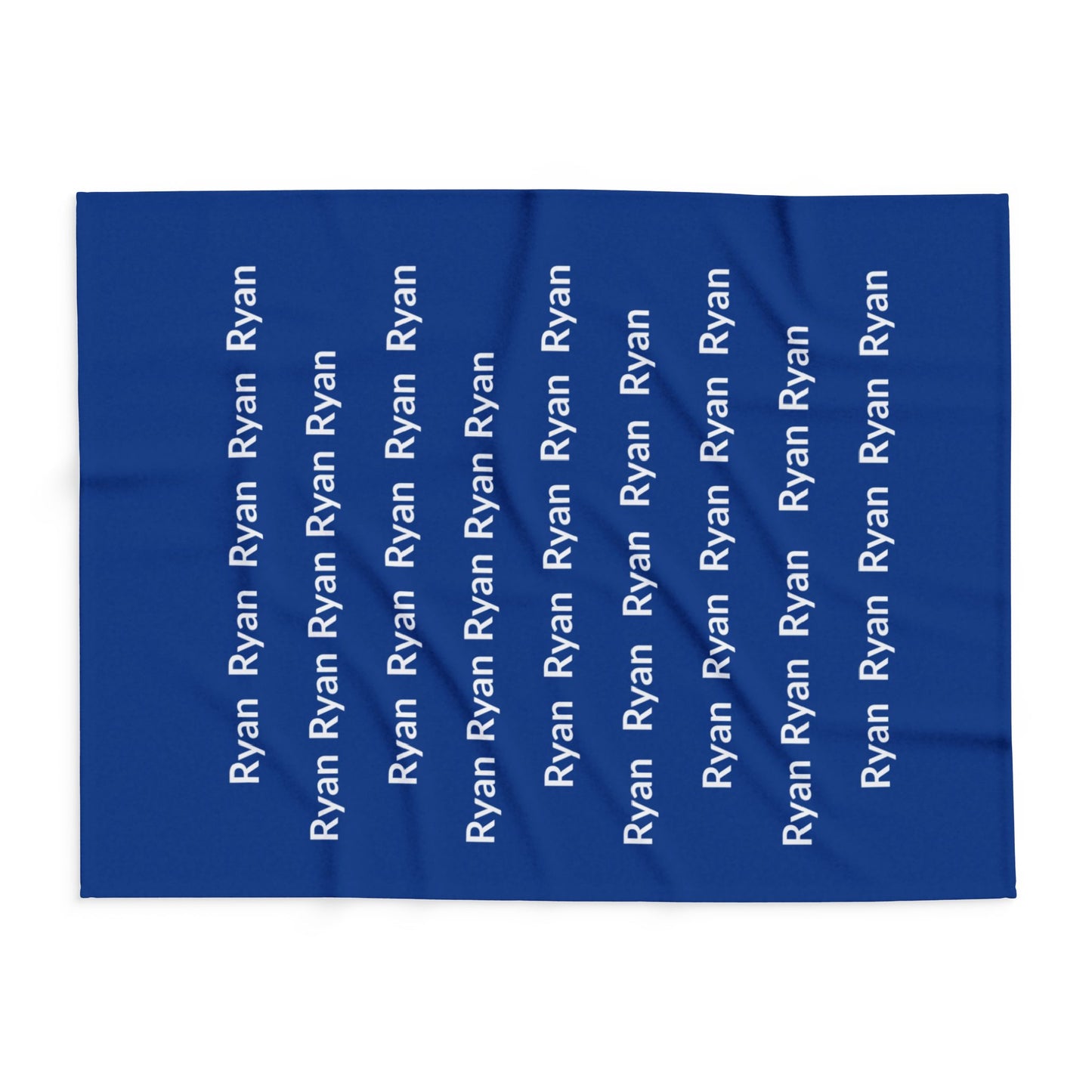 Custom Name Cozy Fleece Blanket For Kids - Dark Blue