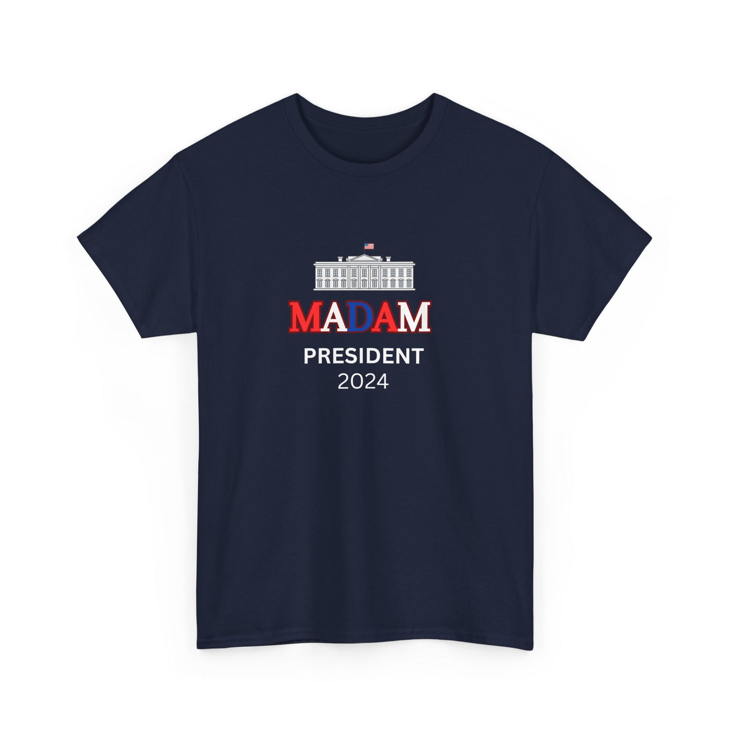 Madam President Red, White & Blue White House T-Shirt, Kamala Harris Democratic Party Election 2024 Shirt