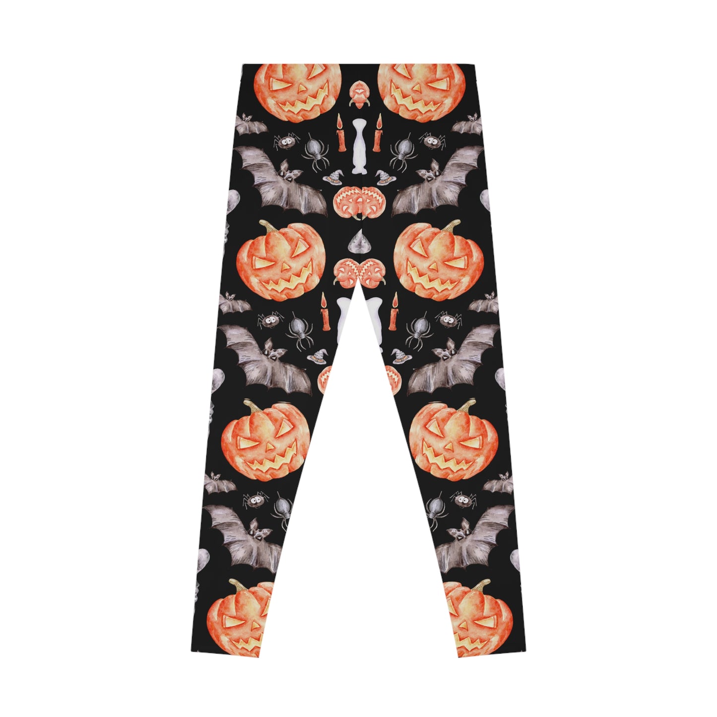 Pumkin and Ghost Print Stretchy Leggings