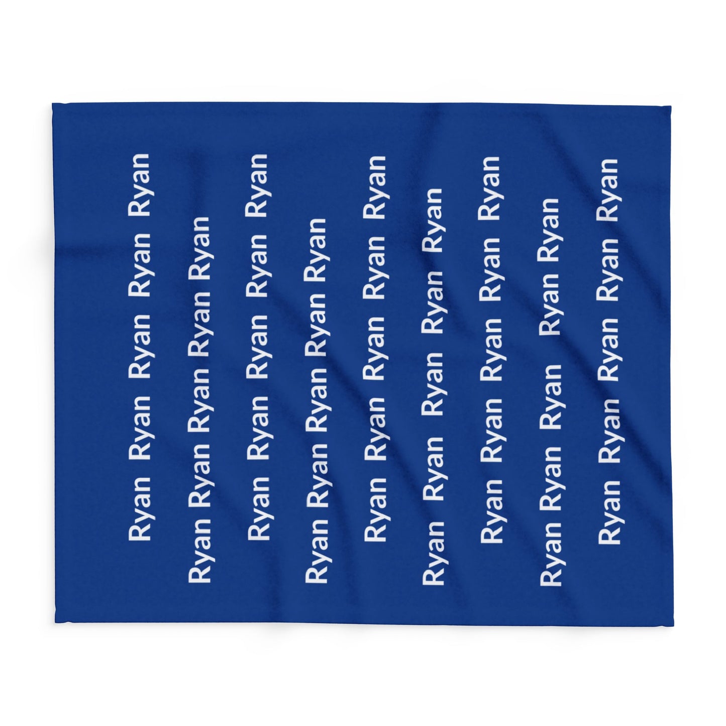 Custom Name Cozy Fleece Blanket For Kids - Dark Blue