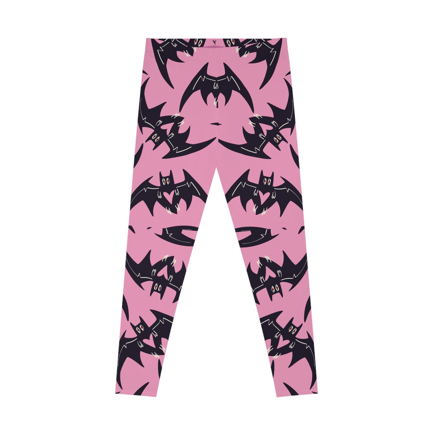 Pink Bats Stretchy Leggings