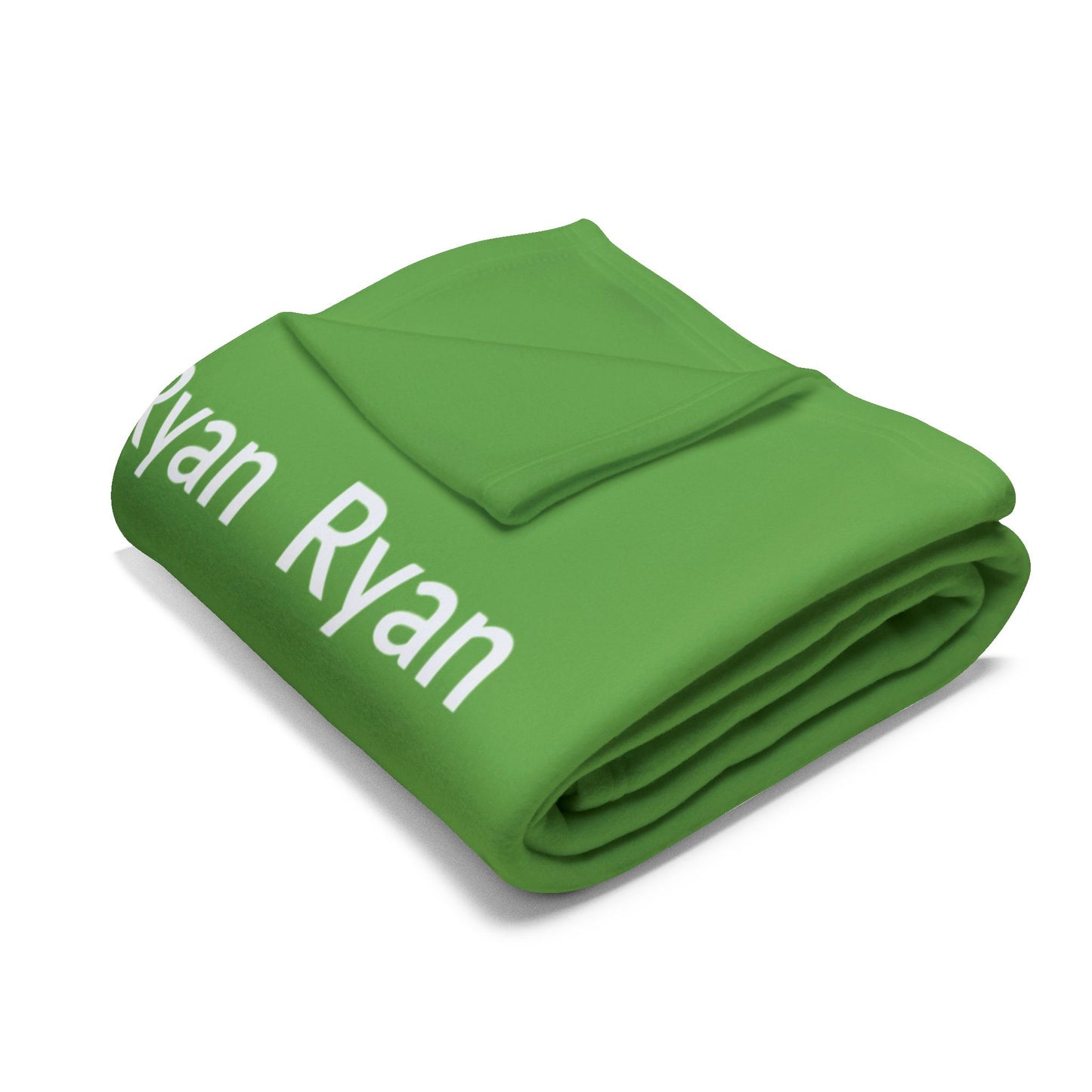 Custom Name Cozy Fleece Blanket For Kids - Green