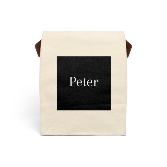 Peter's Personalized Canvas Lunch Bag