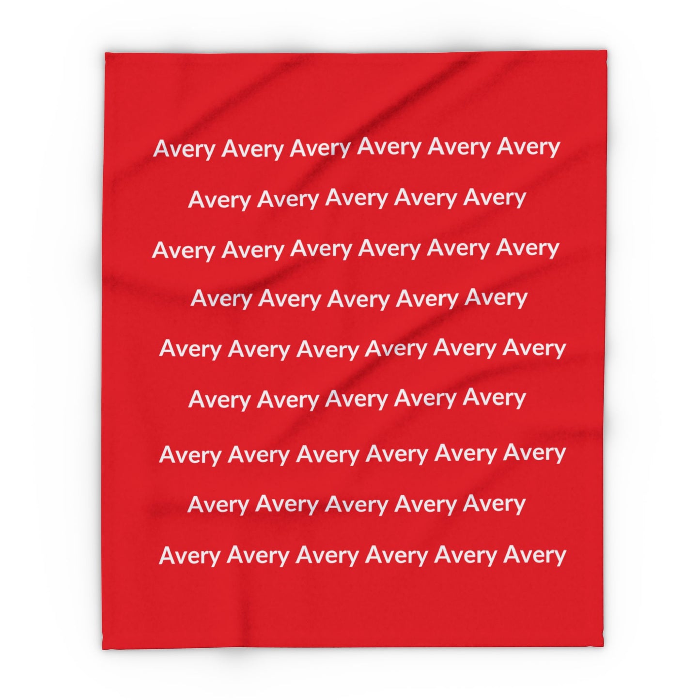 Custom Name Cozy Fleece Blanket For Kids - Red