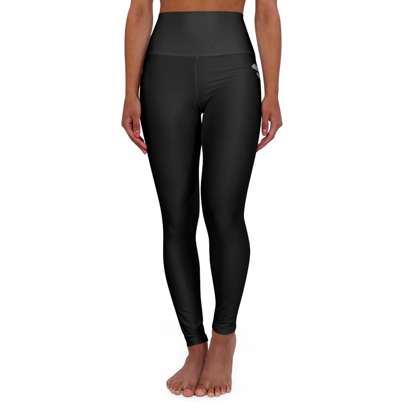 Skeleton Hands, High Waisted Yoga Leggings - Black