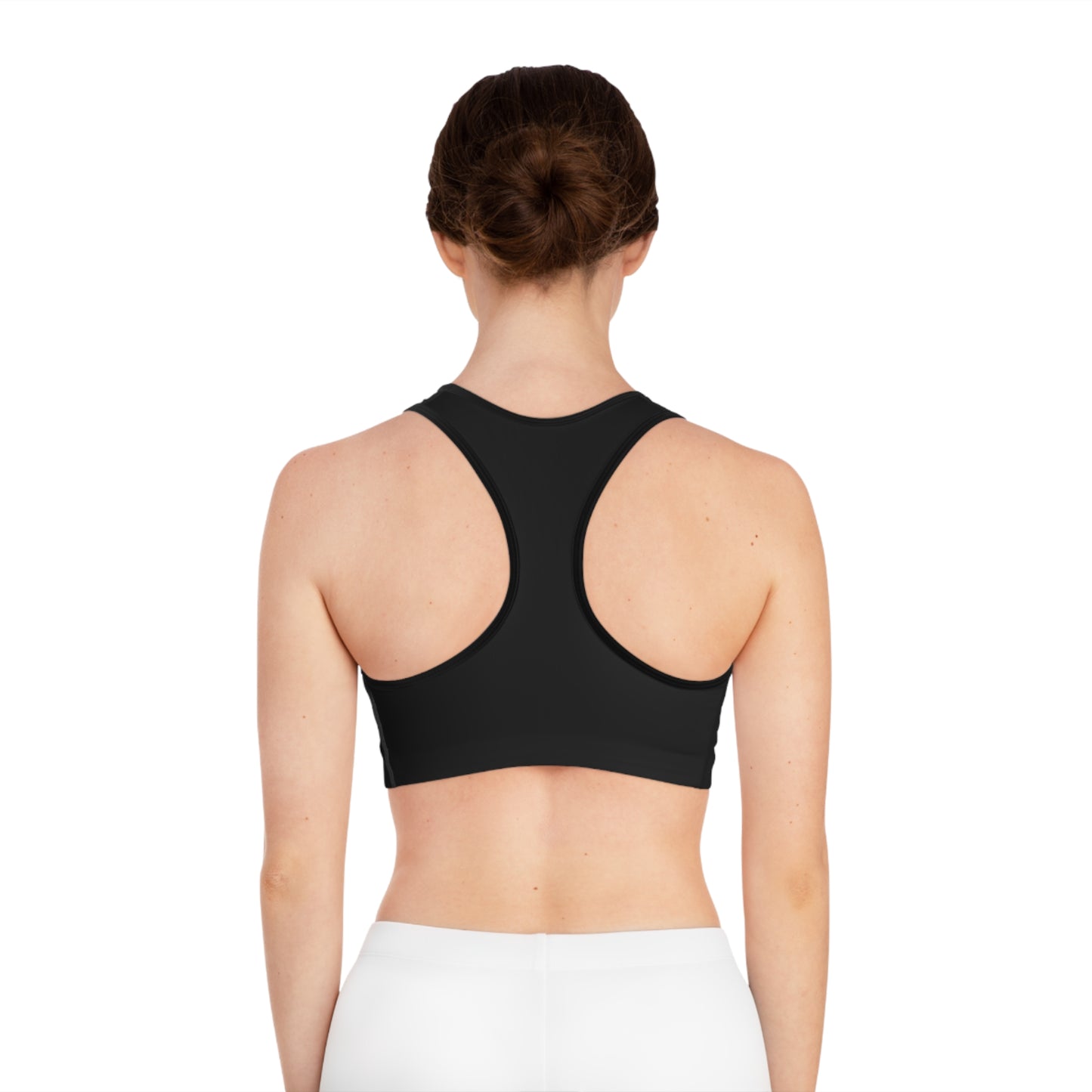 Skeleton Hands Black Sports Bra