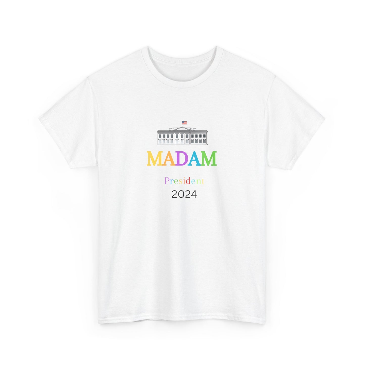 Madam President Colorful White House T-Shirt, Kamala Harris Democratic Party Election 2024 Shirt