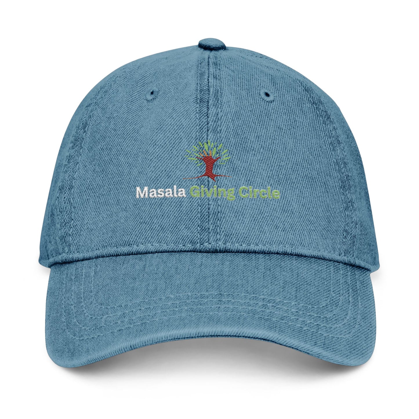 Masala Giving Circle Embroidered Denim Baseball Hat