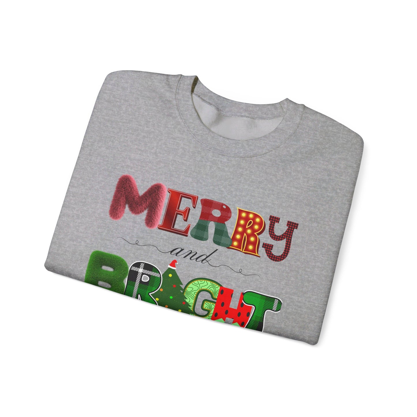 Merry and Bright Crewneck Christmas Sweatshirt