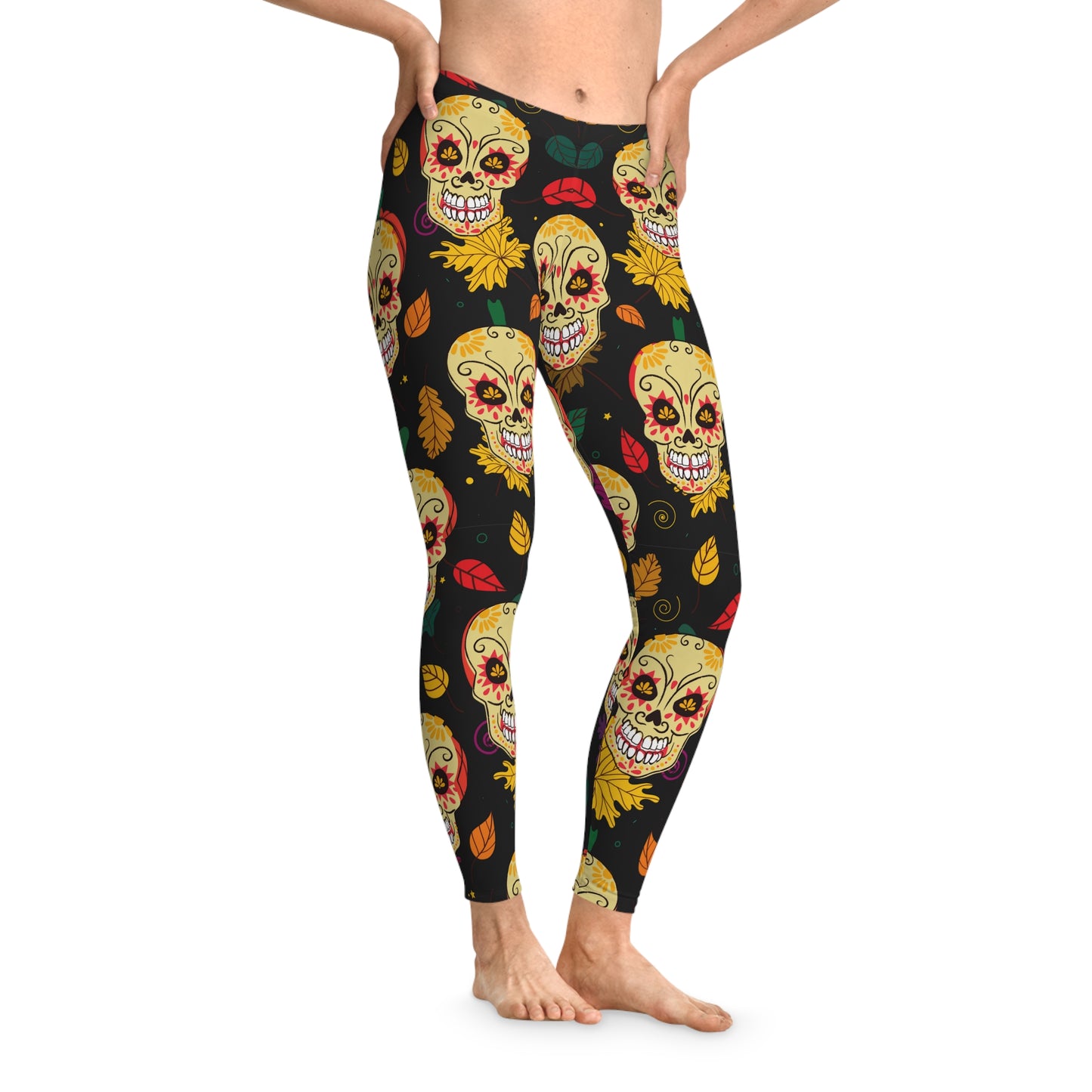 Scary Skull Stretchy Leggings