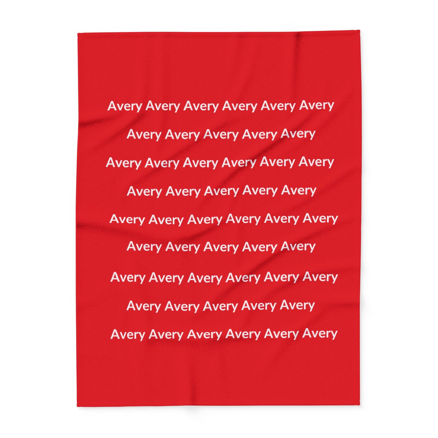 Custom Name Cozy Fleece Blanket For Kids - Red