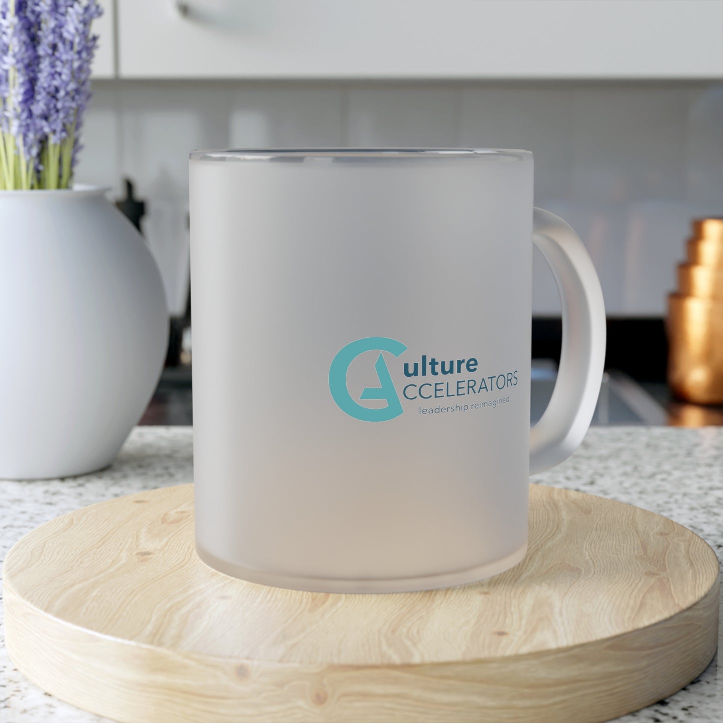 Culture Accelerators Frosted Glass Mug Sample